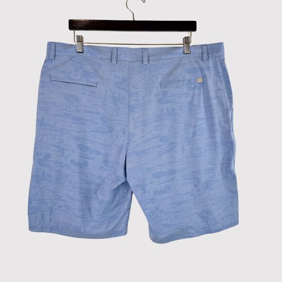 Peter Millar Mens Shorts Blue Shackleford Hybrid Chino Performance Golf Size 40 - Picture 2 of 8